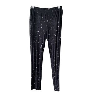 Soma Black Star Pattern Leggings pj pants